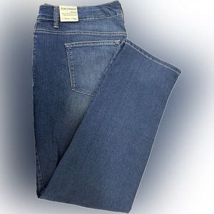 Sonoma Women's 16WS Blue Slim Straight, Mid Rise Jeans